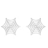 Simple Style Spider Web Butterfly Notes Stainless Steel Plating Hollow Out Ear Studs 1 Pair