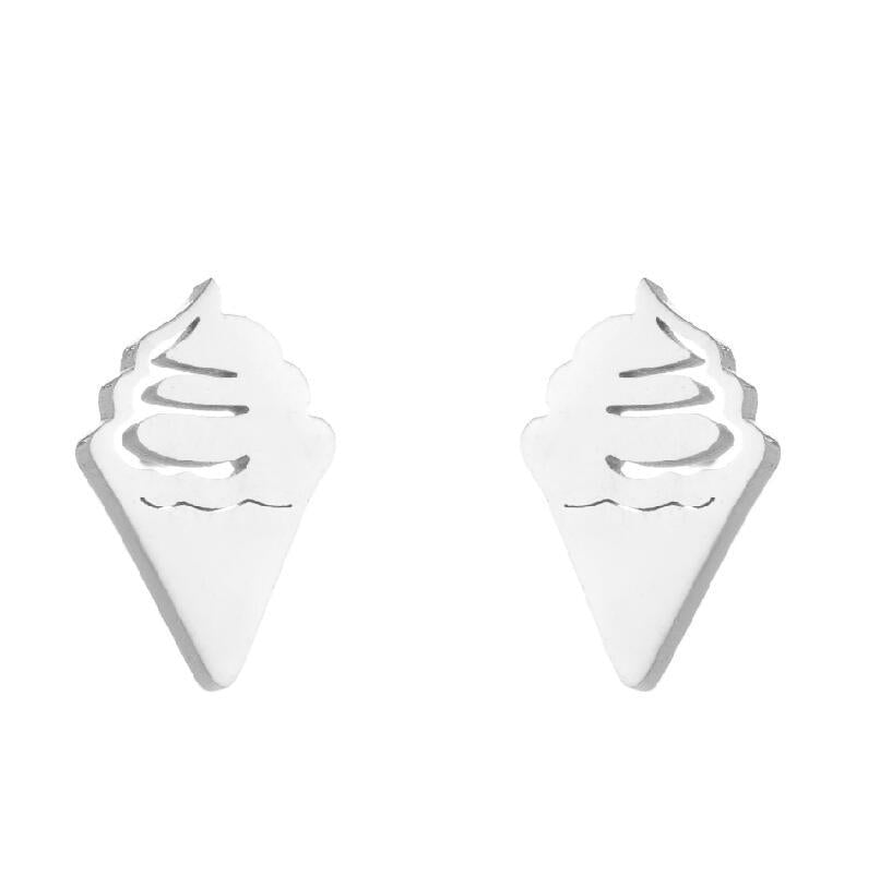 Simple Style Spider Web Butterfly Notes Stainless Steel Plating Hollow Out Ear Studs 1 Pair