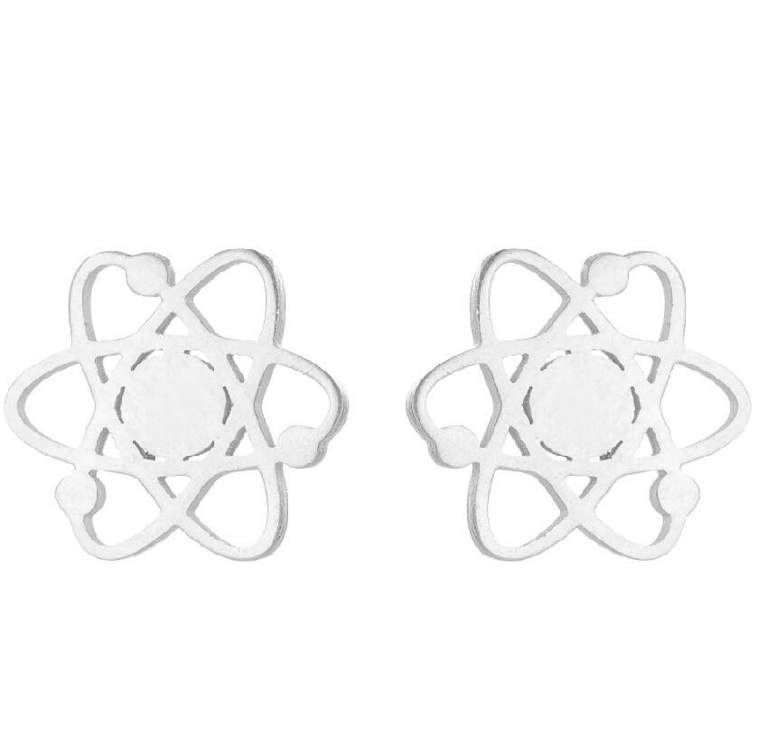 Simple Style Spider Web Butterfly Notes Stainless Steel Plating Hollow Out Ear Studs 1 Pair