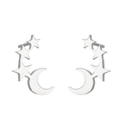 Simple Style Spider Web Butterfly Notes Stainless Steel Plating Hollow Out Ear Studs 1 Pair