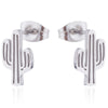 1 Pair Fashion Cactus Stainless Steel Ear Studs