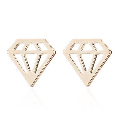 1 Pair Fashion Geometric Titanium Steel Plating Ear Studs