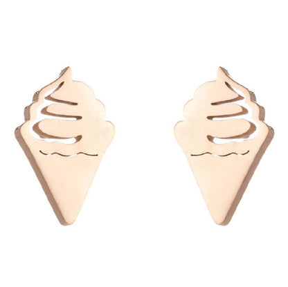 Fashion Geometric Stainless Steel Plating Ear Studs 1 Pair