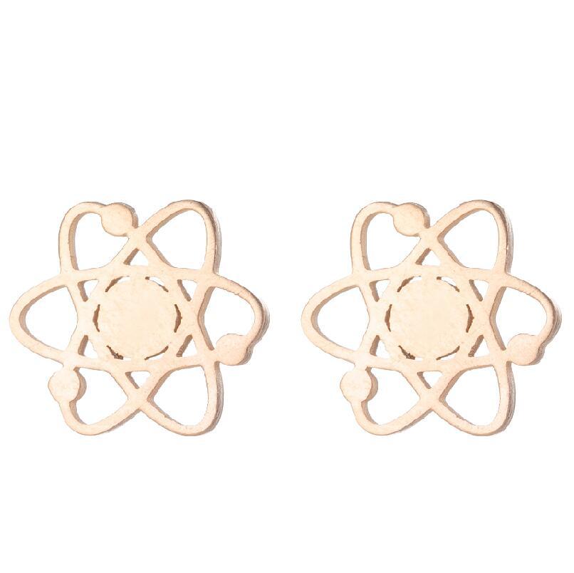 Fashion Geometric Stainless Steel Plating Ear Studs 1 Pair