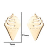 1 Pair Simple Style Ice Cream Stainless Steel Plating Ear Studs