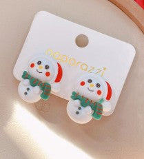 Fashion Christmas Tree Snowman Elk Arylic Women's Ear Clips 1 Pair