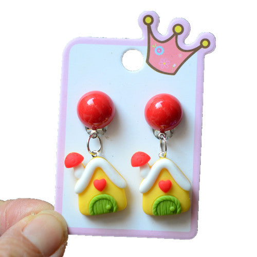 Fashion Christmas Tree Snowman Elk Arylic Women's Ear Clips 1 Pair