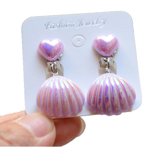 Fashion Mermaid Shell Resin 1 Pair