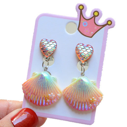 Fashion Mermaid Shell Resin 1 Pair