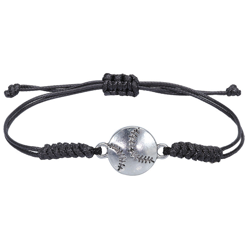 Retro Basketball Football Alloy Rope Unisex Bracelets 1 Piece