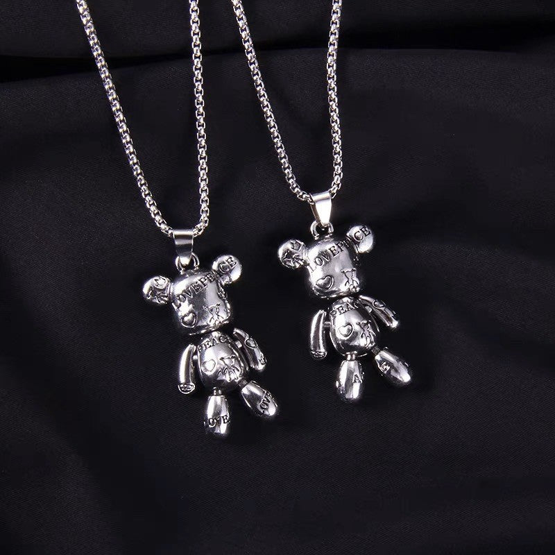 Hip-hop Bear Alloy Men's Pendant Necklace 1 Piece