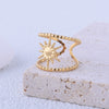 Simple Style Roman Style Sun Stainless Steel Irregular Open Rings