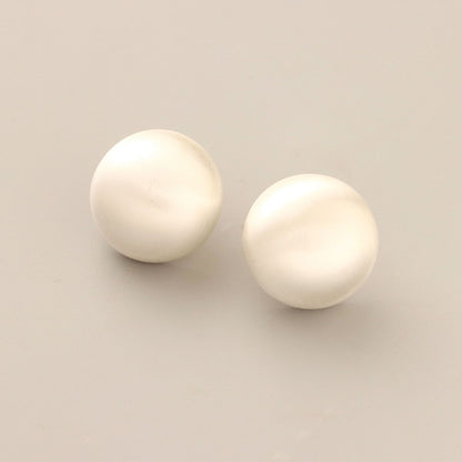 Simple Style Round Copper Gold Plated Ear Clips Ear Studs 1 Pair