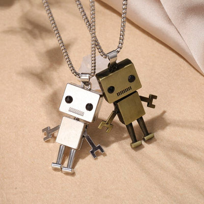 Hip-hop Robot Titanium Steel Three-dimensional Pendant Necklace 1 Piece