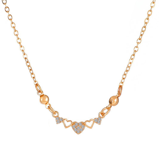 Fashion Star Heart Shape Butterfly Copper Inlay Artificial Rhinestones Women's Bracelets Necklace
