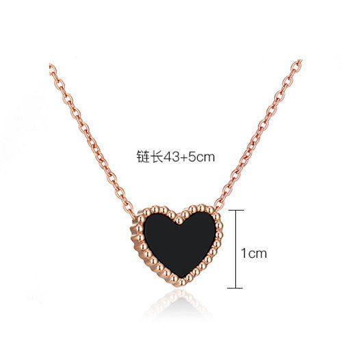 Double Layered Round Bead Necklace Female Creative Sense Of All-match Tassel Stainless Steel Short Necklace