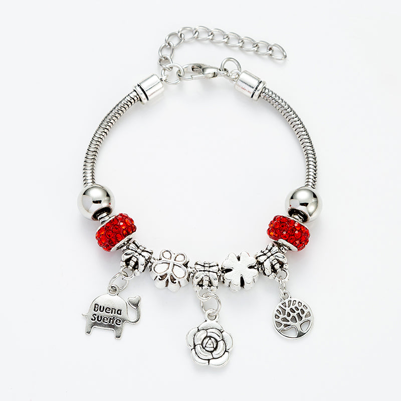 Fashion Tree Petal Elephant Titanium Steel Plating Bracelets