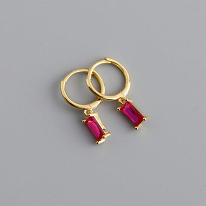 1 Pair Simple Style Geometric Plating Copper Drop Earrings