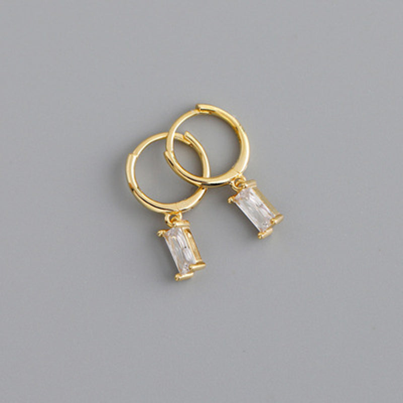 1 Pair Simple Style Geometric Plating Copper Drop Earrings