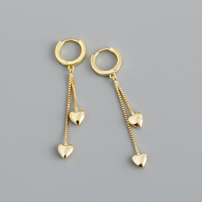 1 Pair Simple Style Geometric Plating Copper Drop Earrings