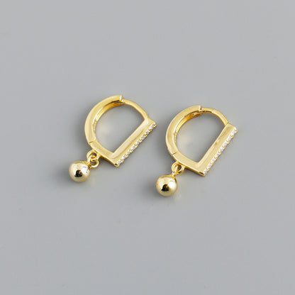 1 Pair Simple Style Geometric Plating Copper Drop Earrings