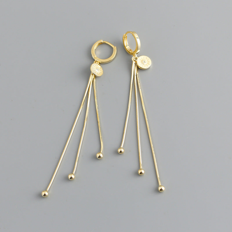 1 Pair Simple Style Geometric Plating Copper Drop Earrings