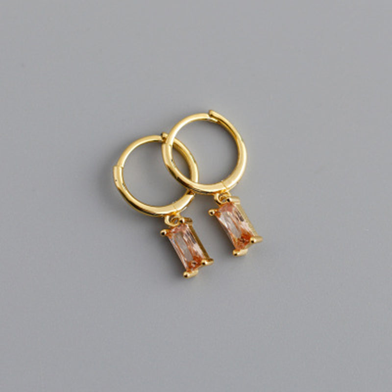 1 Pair Simple Style Geometric Plating Copper Drop Earrings