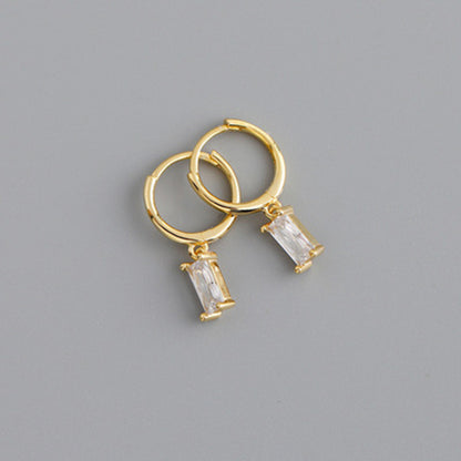 1 Pair Simple Style Geometric Plating Copper Drop Earrings