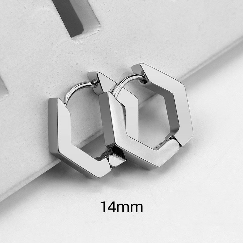 1 Piece Simple Style Geometric Plating Stainless Steel Earrings