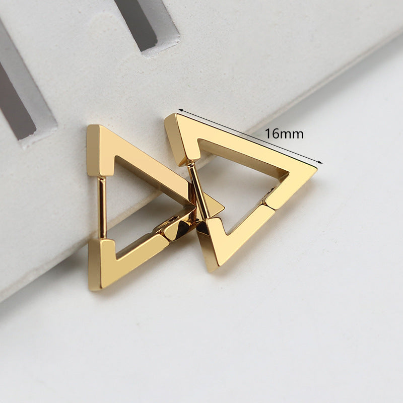 1 Piece Simple Style Geometric Plating Stainless Steel Earrings