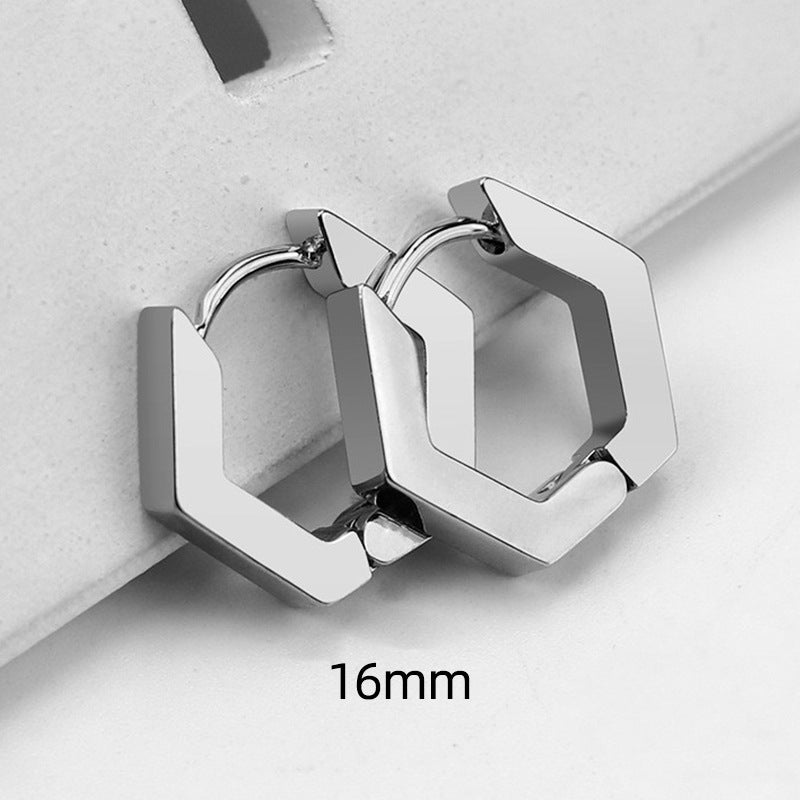 1 Piece Simple Style Geometric Plating Stainless Steel Earrings