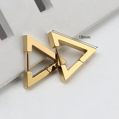 1 Piece Simple Style Geometric Plating Stainless Steel Earrings