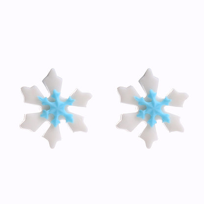 Fashion Santa Claus Snowman Snowflake Soft Clay Women's Ear Studs 1 Pair