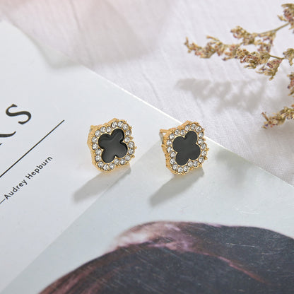 Simple Style Flower Rhinestone No Inlaid Earrings Ear Studs