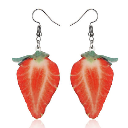 1 Pair Fashion Fruit Arylic Women's Drop Earrings