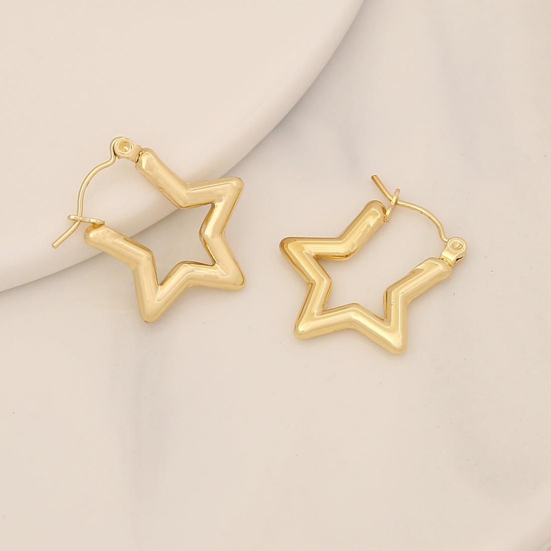 Star Heart Shape Gold Plated