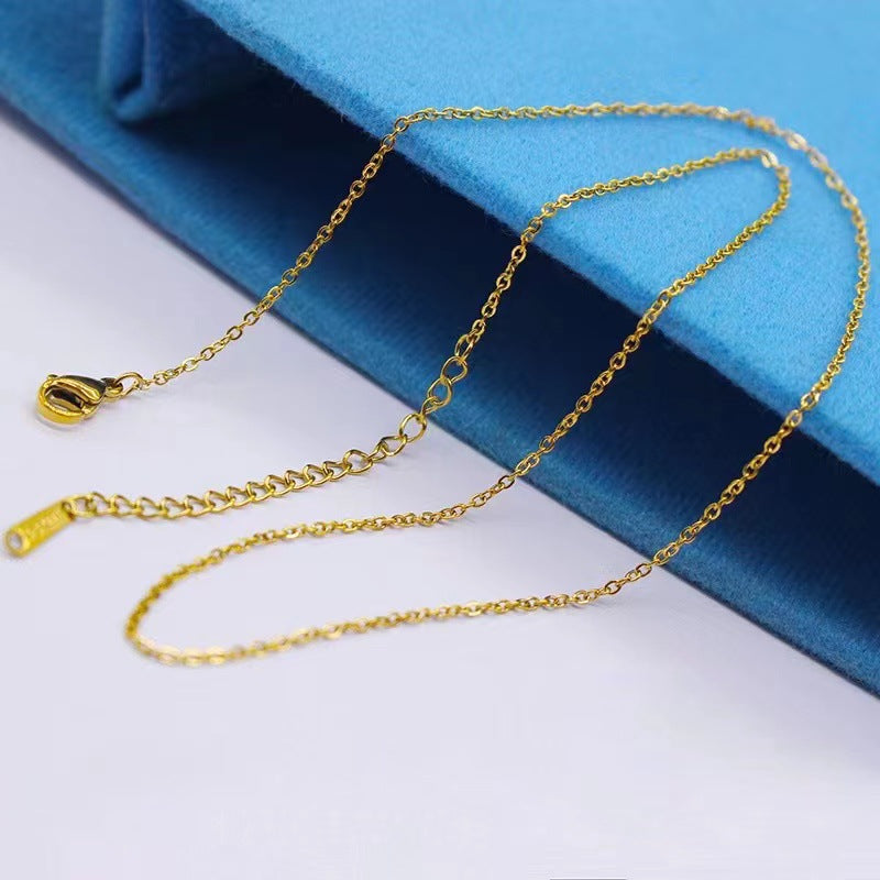 Simple Style Geometric Titanium Steel Gold Plated Gold Plated Necklace