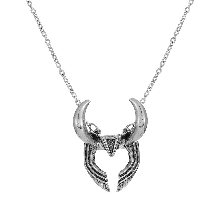 Vintage Style Bull Head Alloy Plating Unisex Pendant Necklace