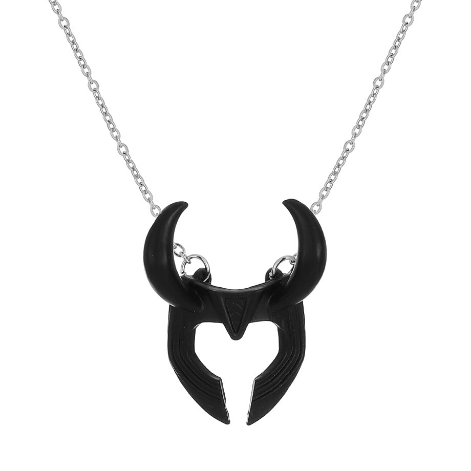 Vintage Style Bull Head Alloy Plating Unisex Pendant Necklace