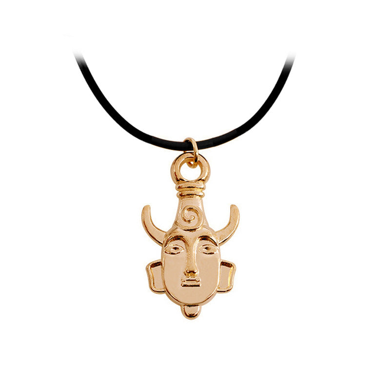 Vintage Style Bull Head Alloy Plating Unisex Pendant Necklace