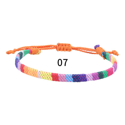 1 Piece Retro Color Block Cloth Stripe Women's Bracelets