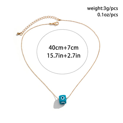 Retro Eye Arylic Copper Handmade Artificial Pearls Pendant Necklace 1 Piece