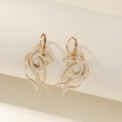 Fashion Snake Dragon Alloy Plating Women's Earrings Ear Hook 1 Piece 1 Pair