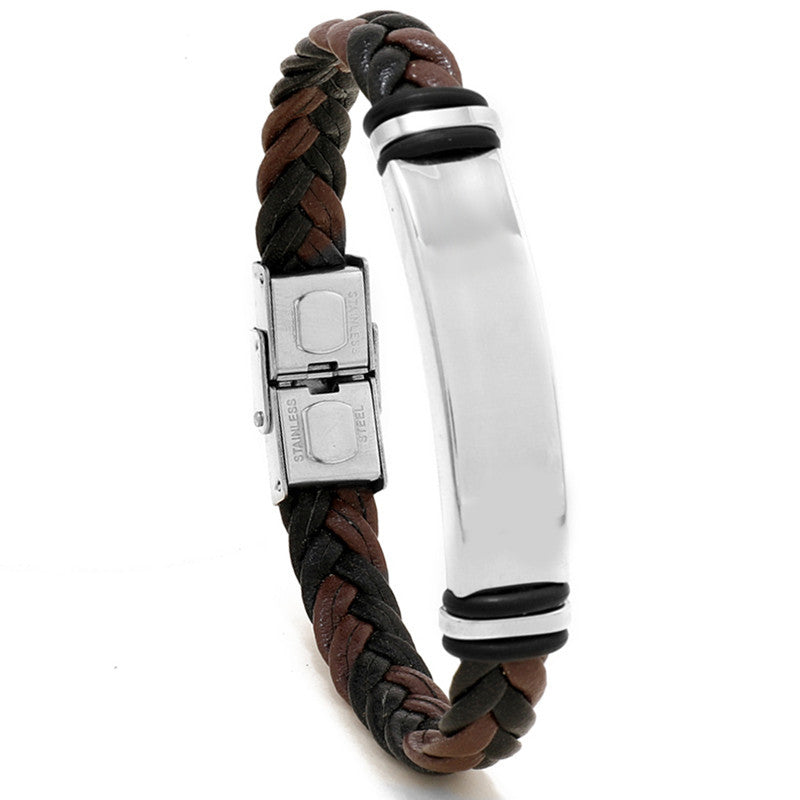 Fashion Twist Pu Leather Men's Bracelets