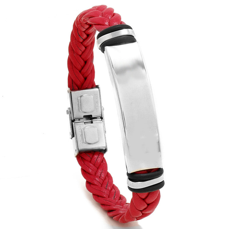 Fashion Twist Pu Leather Men's Bracelets