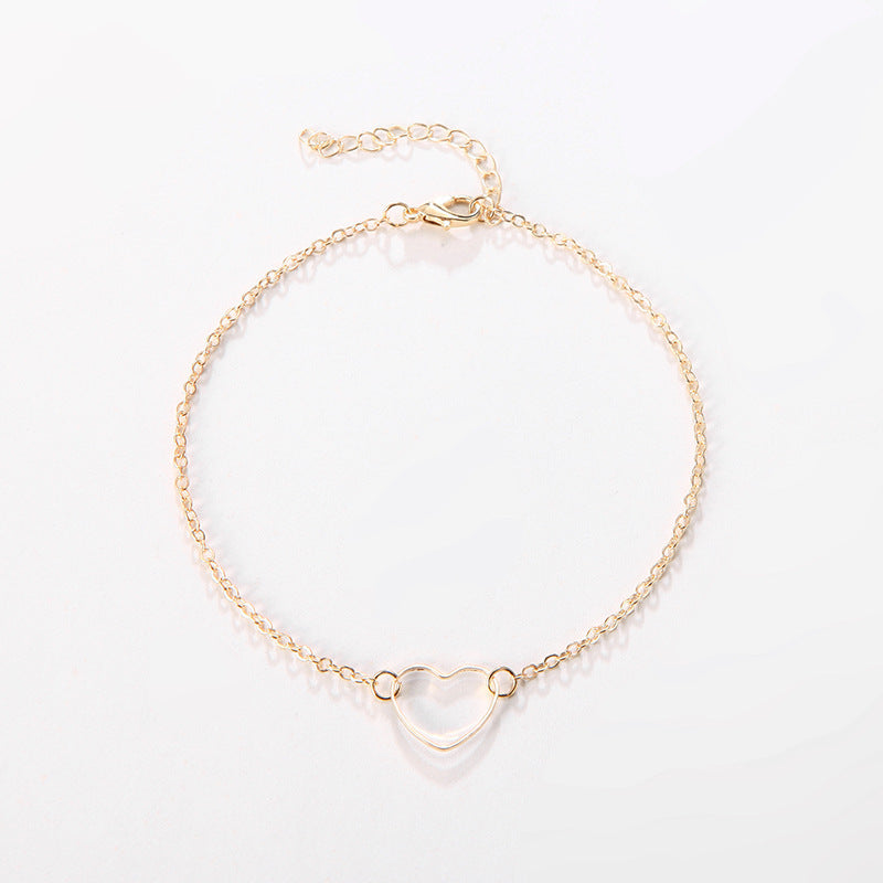 Simple Style Heart Shape Alloy Women's Bracelets