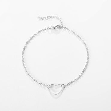 Simple Style Heart Shape Alloy Women's Bracelets