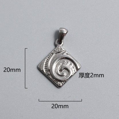 1 Piece Titanium Steel Portrait Cross Heart Shape Polished Pendant