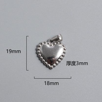 1 Piece Titanium Steel Portrait Cross Heart Shape Polished Pendant