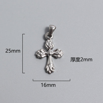 1 Piece Titanium Steel Portrait Cross Heart Shape Polished Pendant